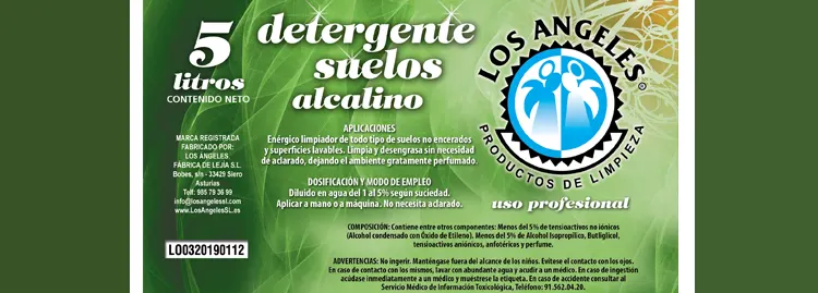 Detergente Alcalino Los Ángeles de 5 litros